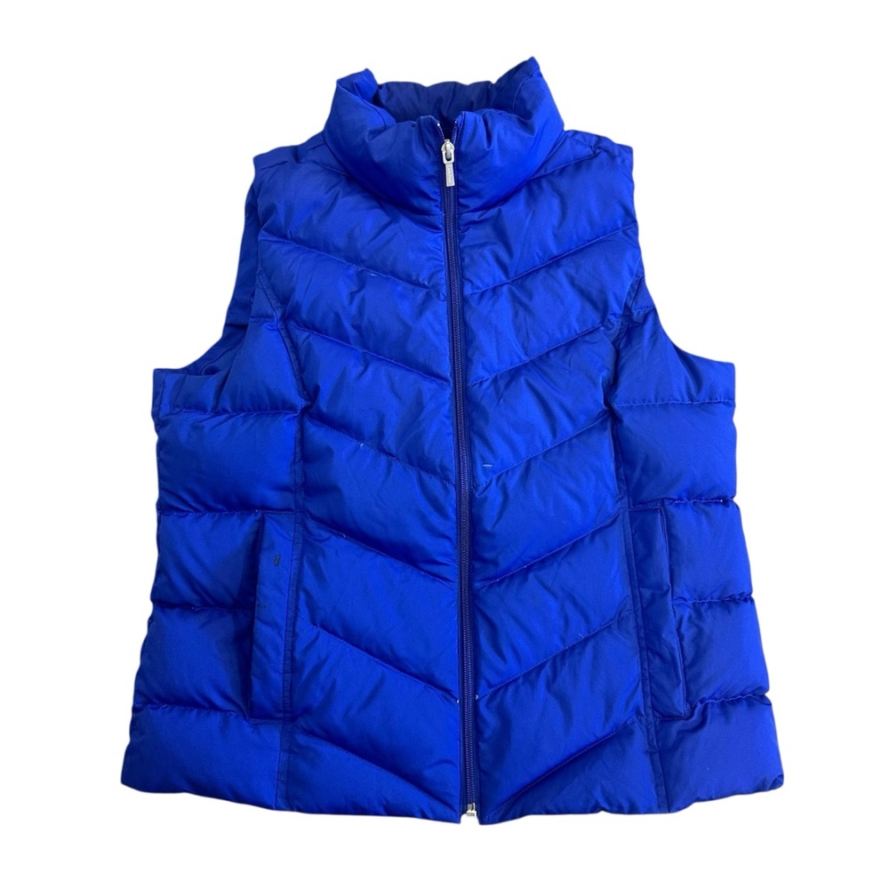 Lands' End Down-Filled Blue Puffer Vest Size 10-12